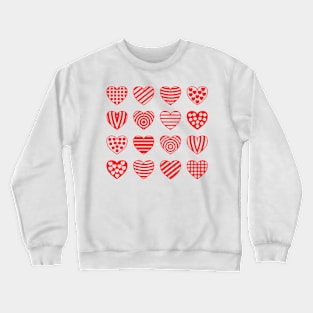 Valentines day Hearts pattern love pattern Crewneck Sweatshirt